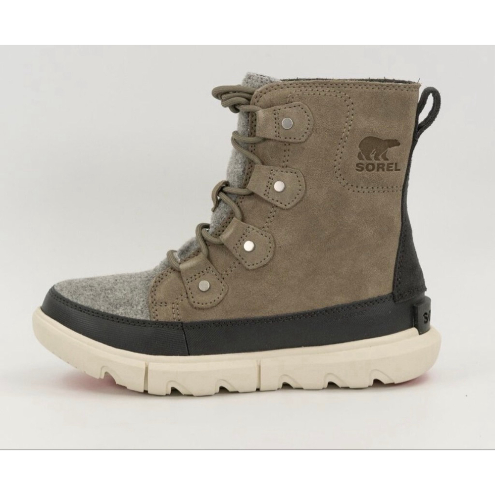Sorel Explorer II Joan Felt Sage Fawn Suede Ankle Boots WP Women’s Size 7 NWT - Picture 4 of 5